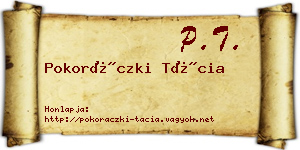 Pokoráczki Tácia névjegykártya
